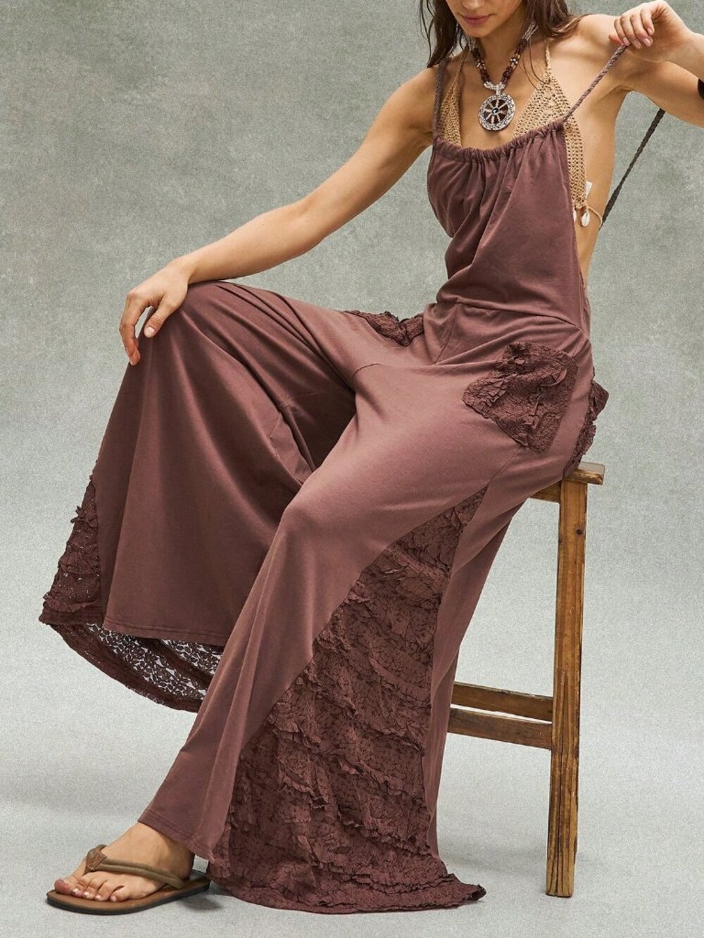 Multicolor Casual Women's Knit Jumpsuit